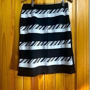 White House Black Market Striped Straight Pencil Skirt 8